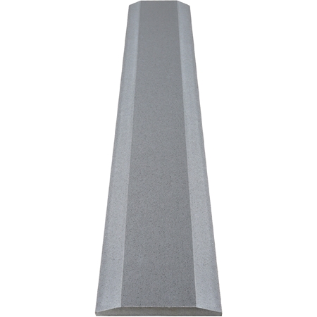 Close-up view of 6 x 60 Double Hollywood Saddle Threshold Midnight Grey Stone shows the top surface finish, slope edge on both long sides