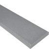 Side view of 4 x 32 Saddle Threshold Midnight Medium Grey Stone shows the bevel and finish on both long edges