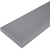Side view of 4 x 36 Saddle Threshold Midnight Medium Grey Stone shows the bevel and finish on both long edges