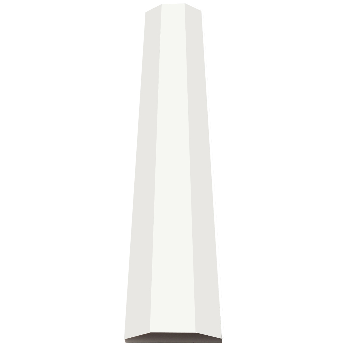 Close-up view of 4 x 72 Double Hollywood Saddle Threshold Pure White shows the top surface finish, slope edge on both long sides