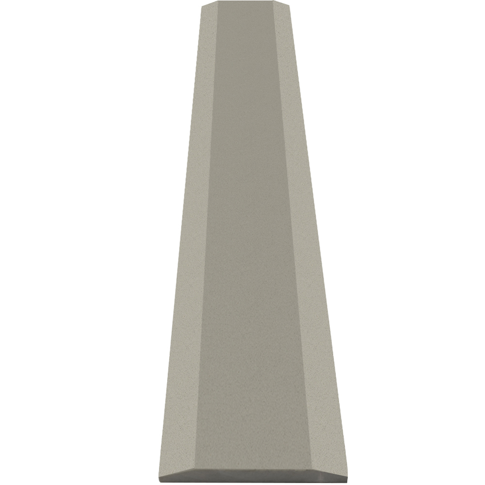 8 x 72 Double Hollywood Saddle Threshold Taupe Grey Stone Transition piece, threshold, saddle, tapered down threshold, slope edge threshold