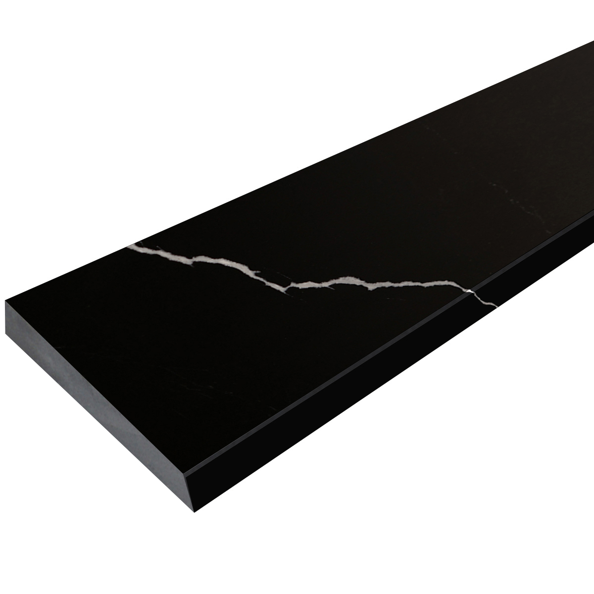 Shower Curb Nero Marquino Black Stone - SC1040- Polished-3/4" thick-4x24