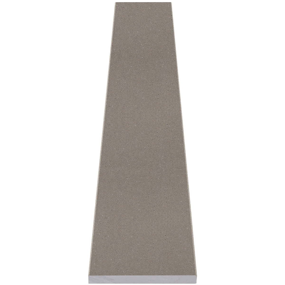 Close up View Shower Curb Taupe Grey Matte Stone